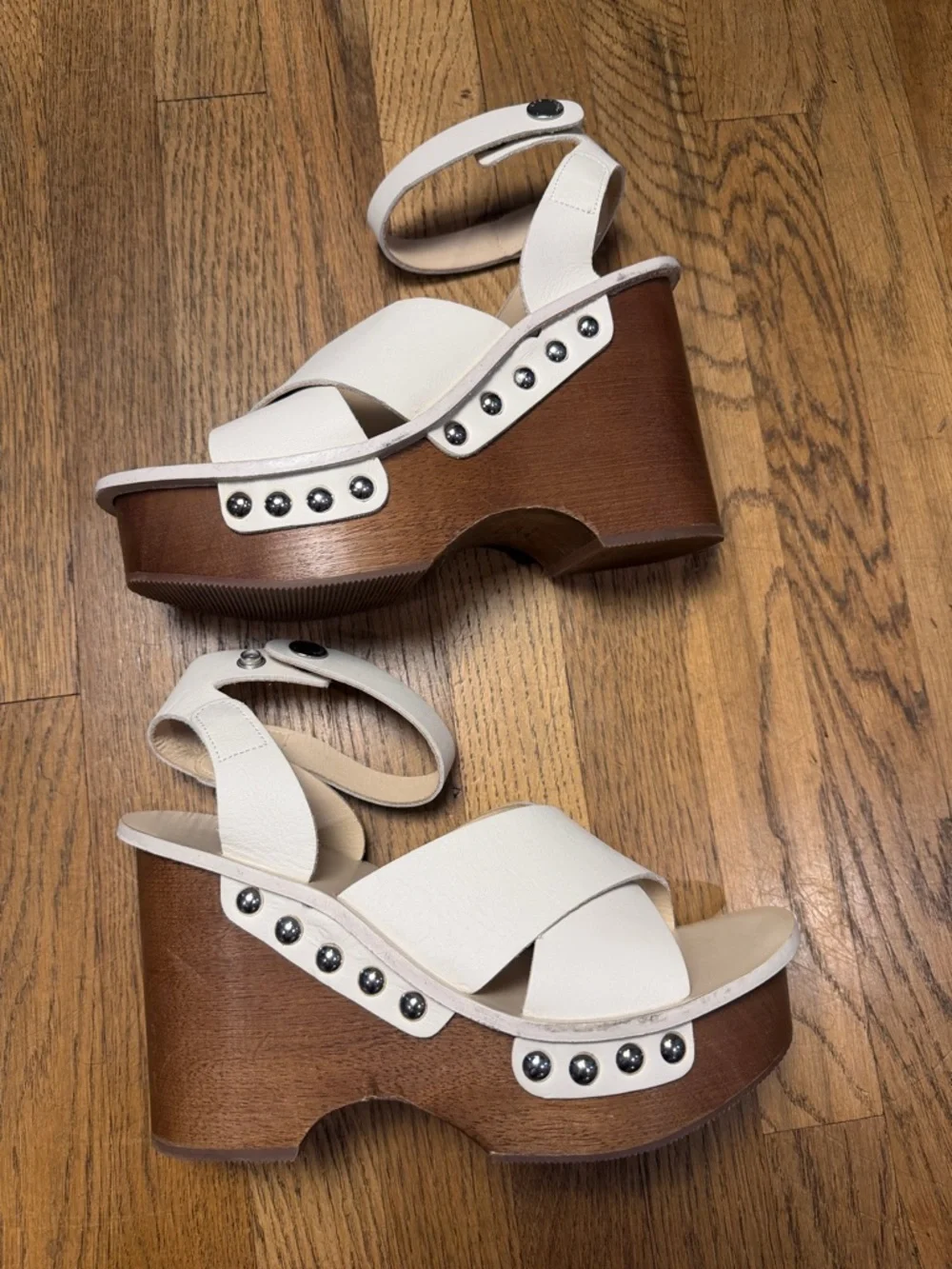 Rag & Bone Hester Platform Sandals, Ivory, 8